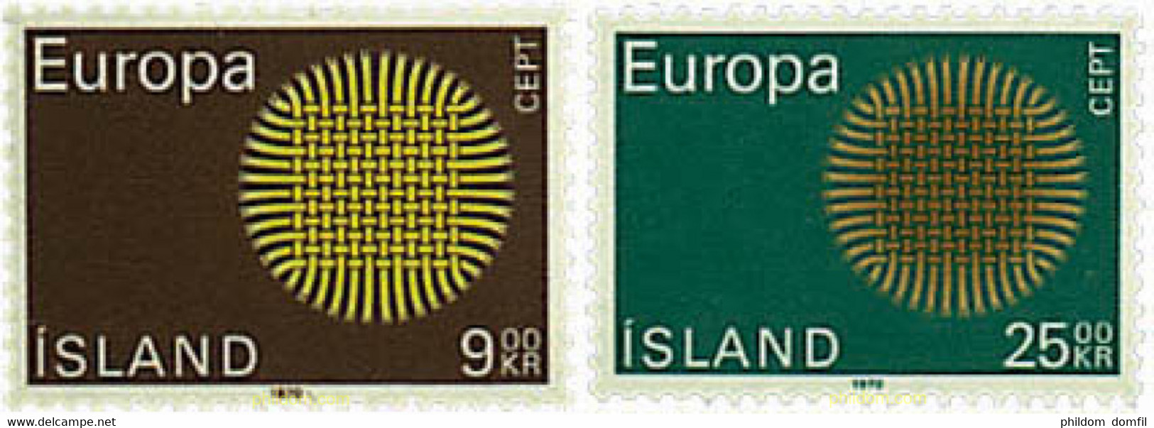 652409 HINGED ISLANDIA 1970 EUROPA CEPT. SOL FLAMANTE - Collections, Lots & Series