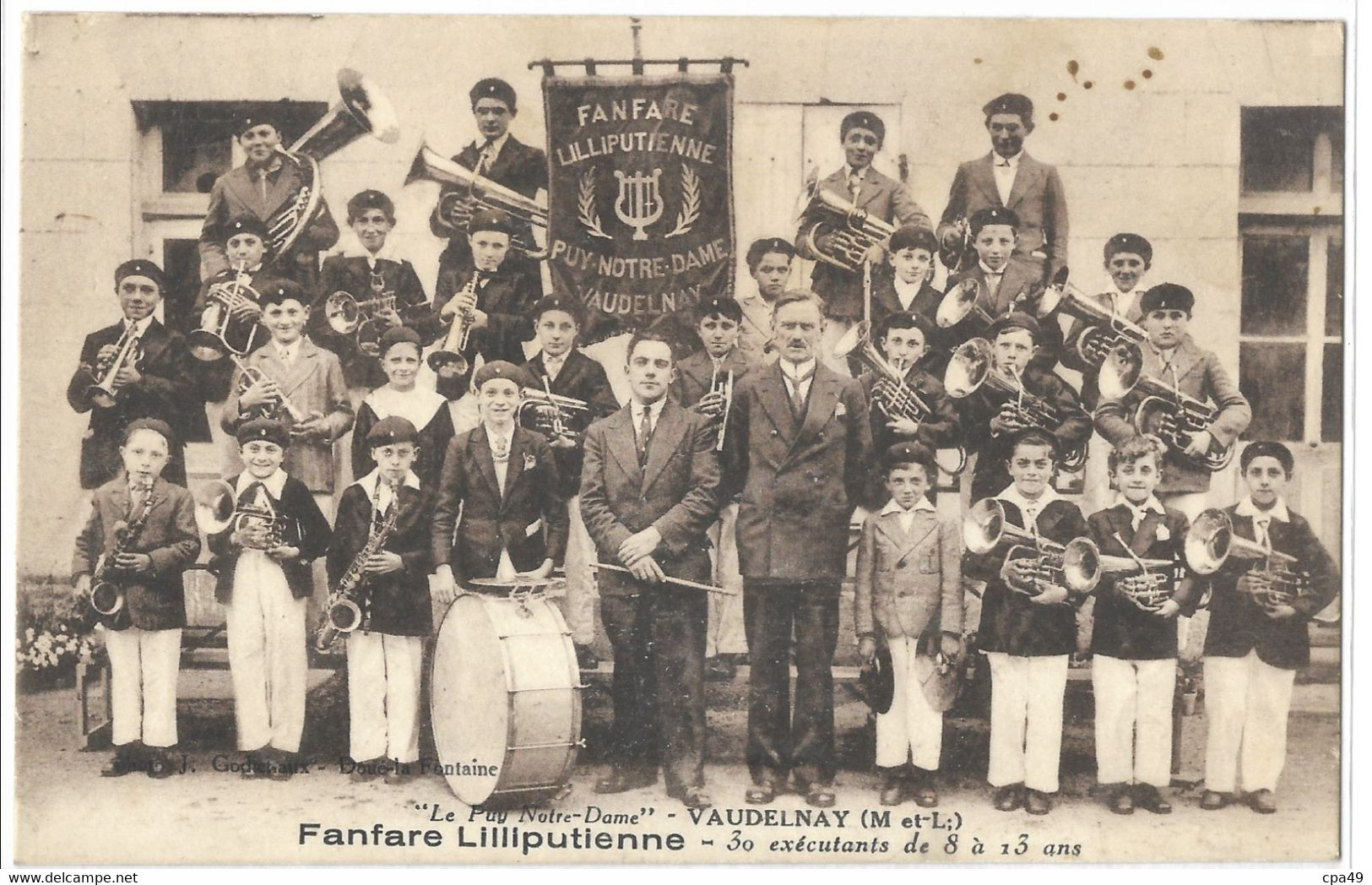 49   LE  PUY - NOTRE - DAME  VAUDELNAY   FANFARE  LILLIPUTIENNE  30  EXECUTANTS  DE  8  A  13  ANS - Sonstige & Ohne Zuordnung