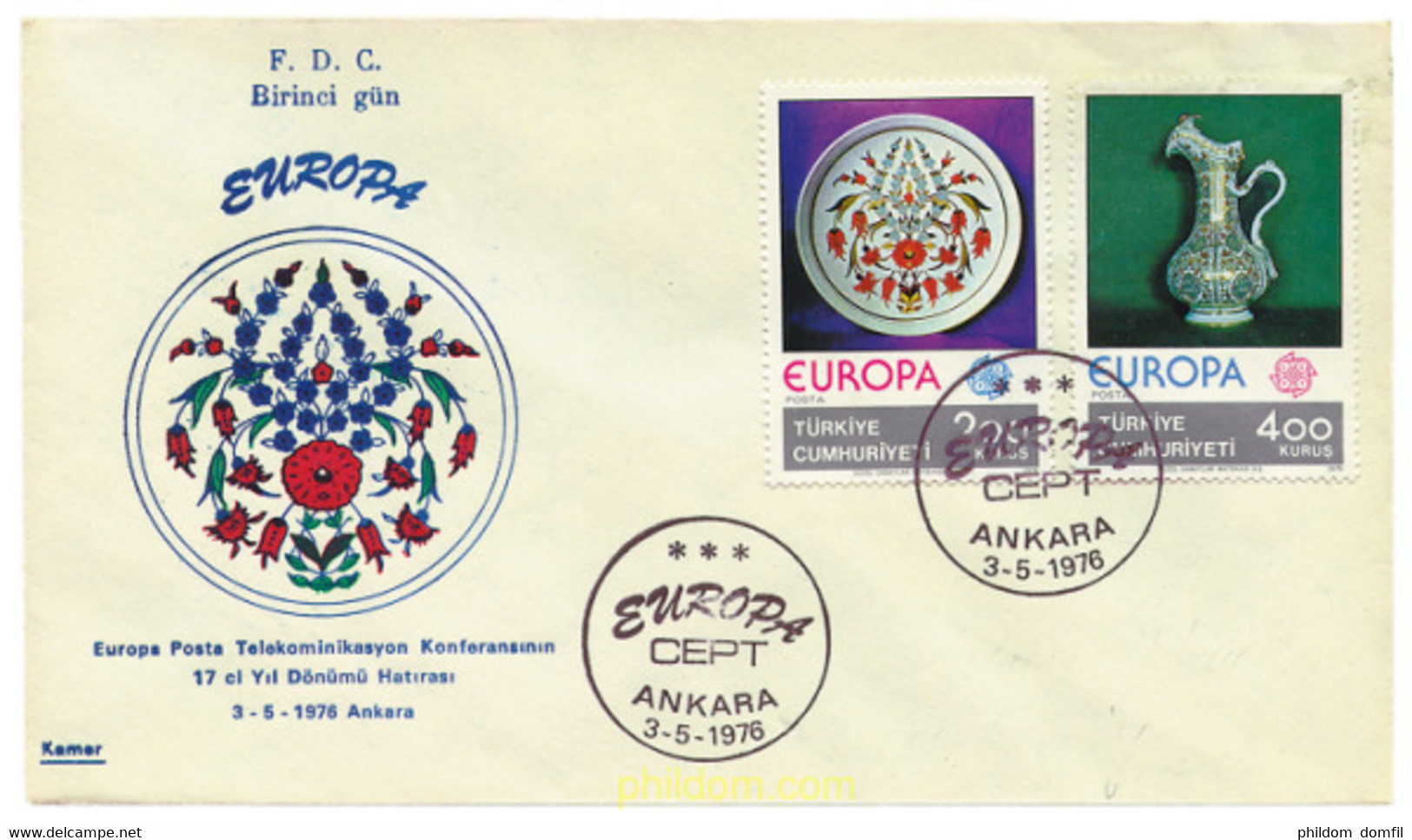 23771 MNH TURQUIA 1976 EUROPA CEPT 1976 - ARTESANIA - Lots & Serien