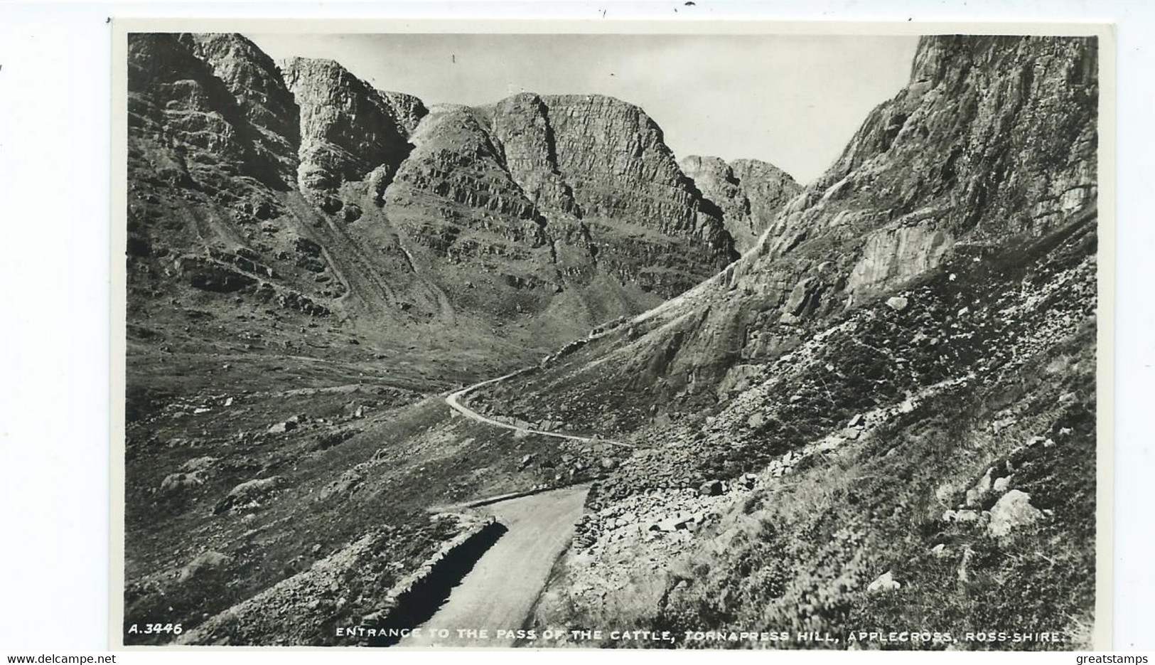 Scotland Postcard  Pass Of The Cattle  Tornafress Hill Ross-shire Rp Unused J.b.white - Ross & Cromarty