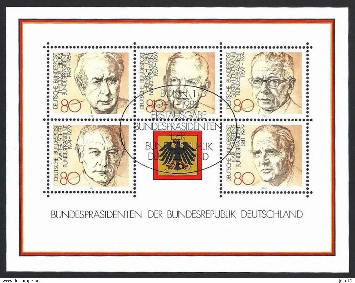 Deutschland, 1982, Block 18, Mi.-Nr. 1156-1160, Gestempelt - 1981-1990