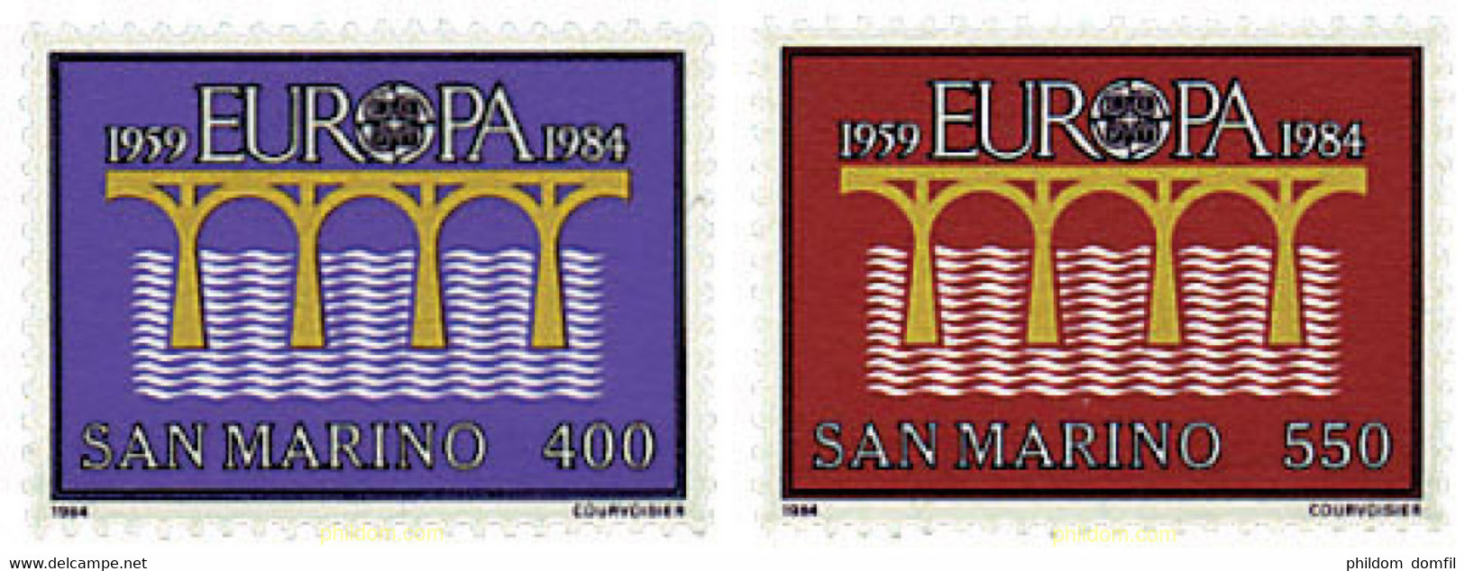 62577 MNH SAN MARINO 1984 EUROPA CEPT. 25 ANIVERSARIO DE LA CEPT - Gebraucht