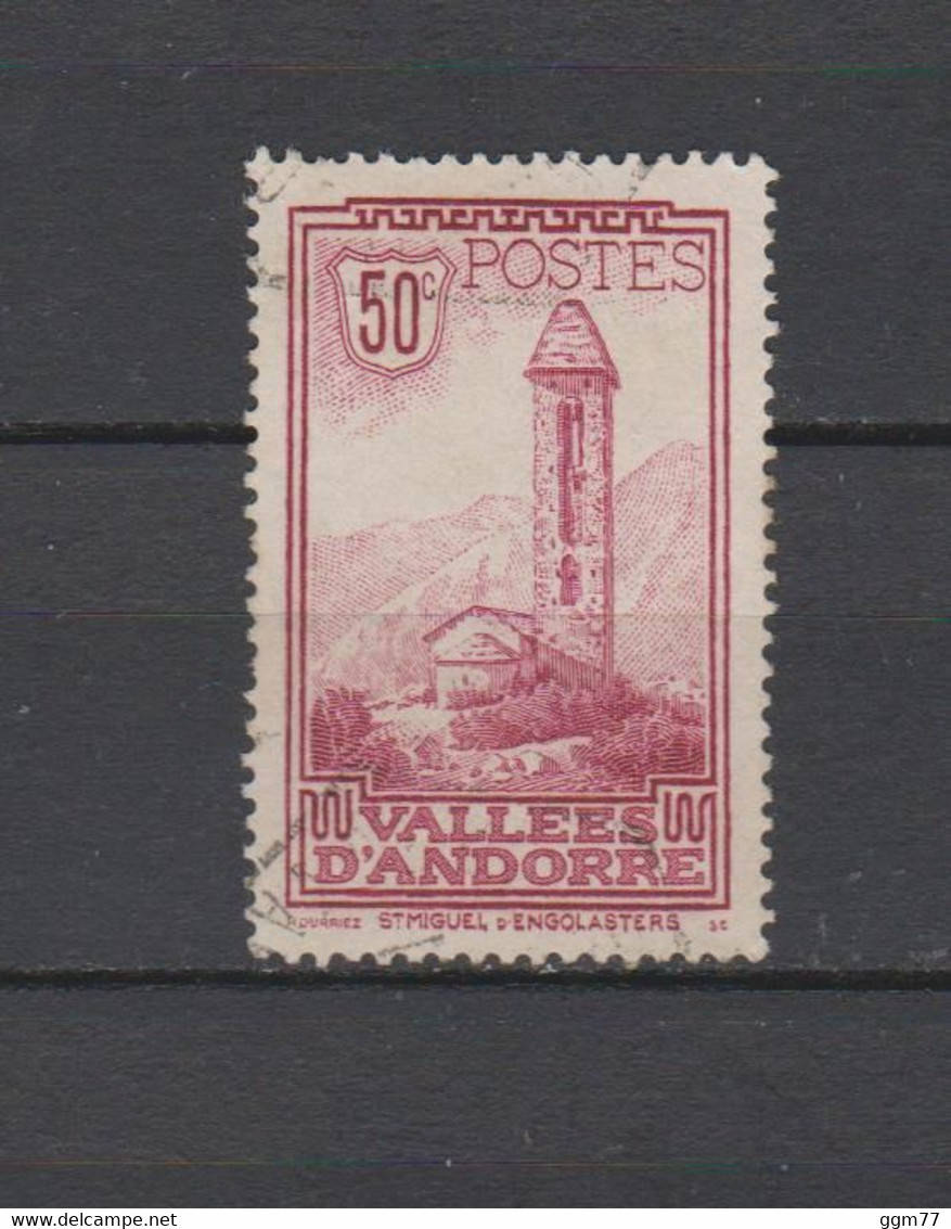 N° 35 TIMBRE ANDORRE OBLITERE DE 1932   Cote : 15 € - Gebraucht