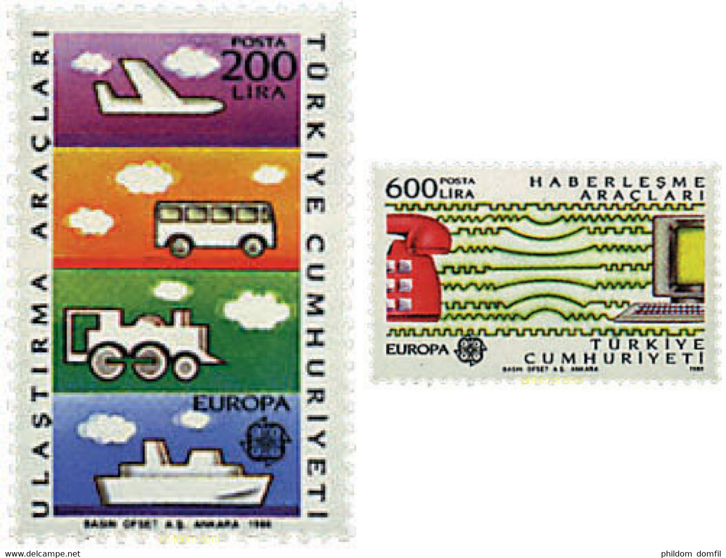 62710 MNH TURQUIA 1988 EUROPA CEPT. TRANSPORTE Y MEDIOS DE COMUNICACION - Collezioni & Lotti