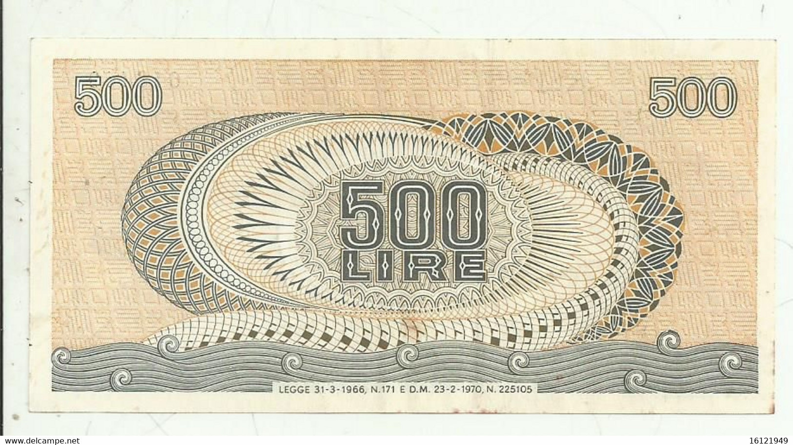 Z222 - 500 LIRE ARETUSA 23/02/1970 - 500 Lire