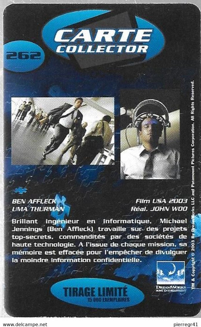 CARTE-VIDEO FUTUR-N°262-PAYCHECK-TBE - - Abbonamento