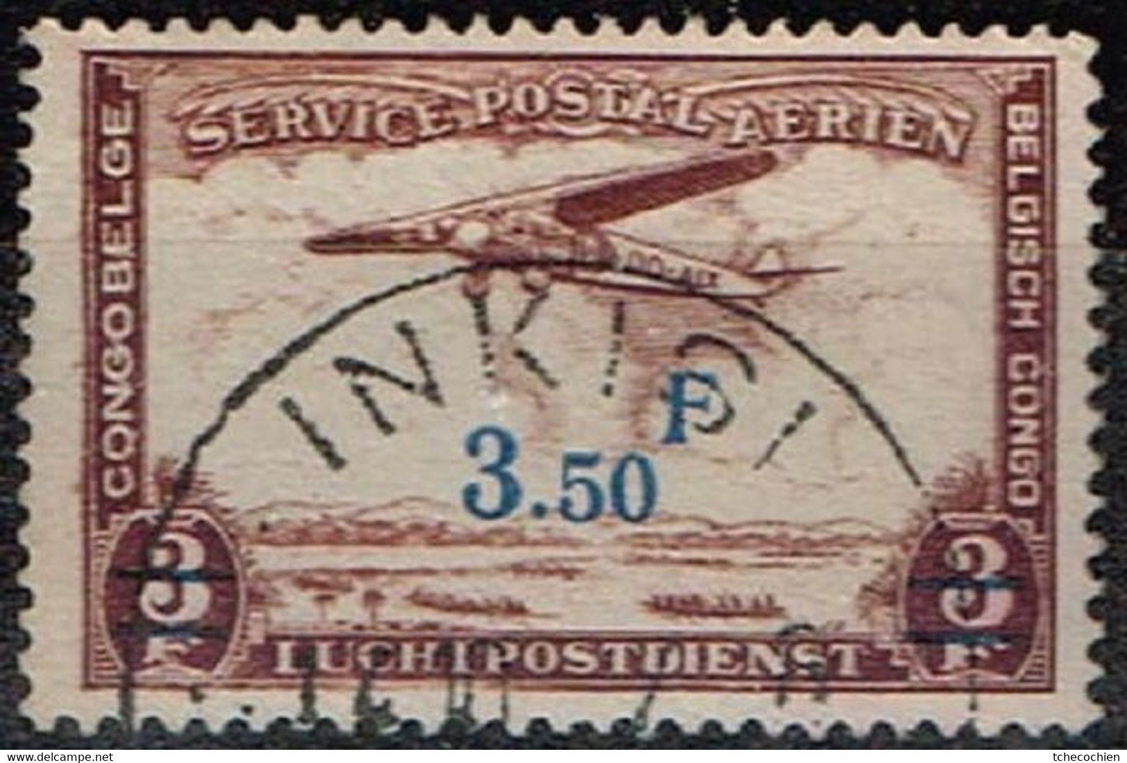 Congo Belge - 1936 - Y&T Poste Aérienne N° PA 17 Oblitéré Inkisi - Used Stamps