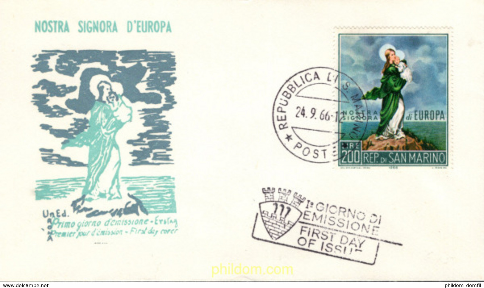 688849 MNH SAN MARINO 1966 EUROPA CEPT. NAVIO EUROPA - Used Stamps