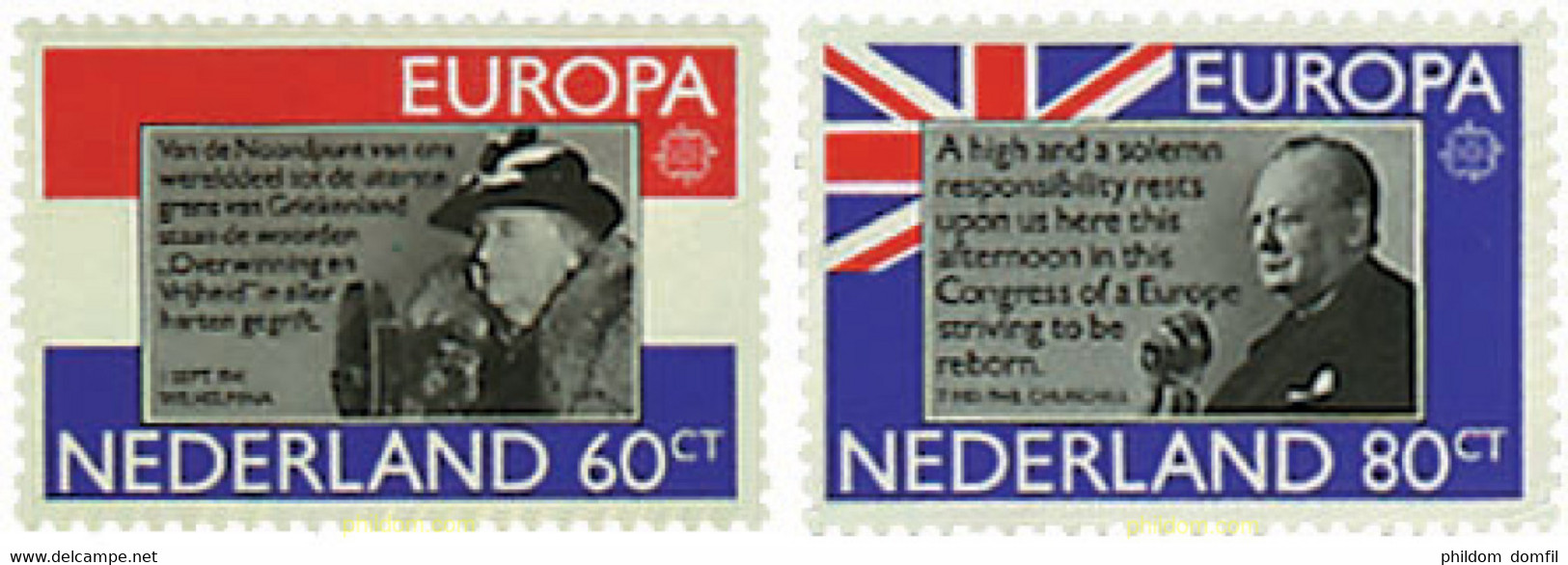 62416 MNH HOLANDA 1980 EUROPA CEPT. GENTE FAMOSA - Sin Clasificación