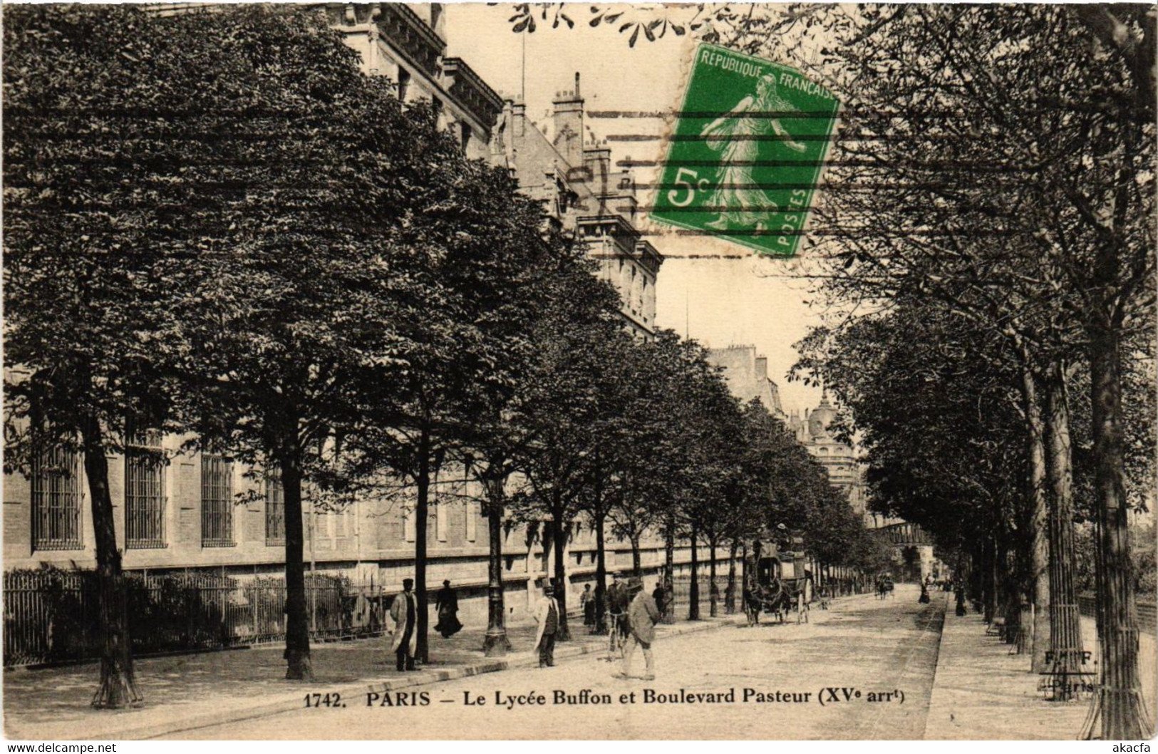 CPA Paris 15e Paris-Le Lycée Buffon Et Boulevard Pasteur (311652) - Enseignement, Ecoles Et Universités