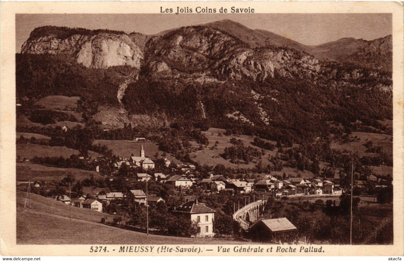 CPA Les Jolis -MIEUSSY - Vue Générale Et Roche Pallud (247840) - Mieussy