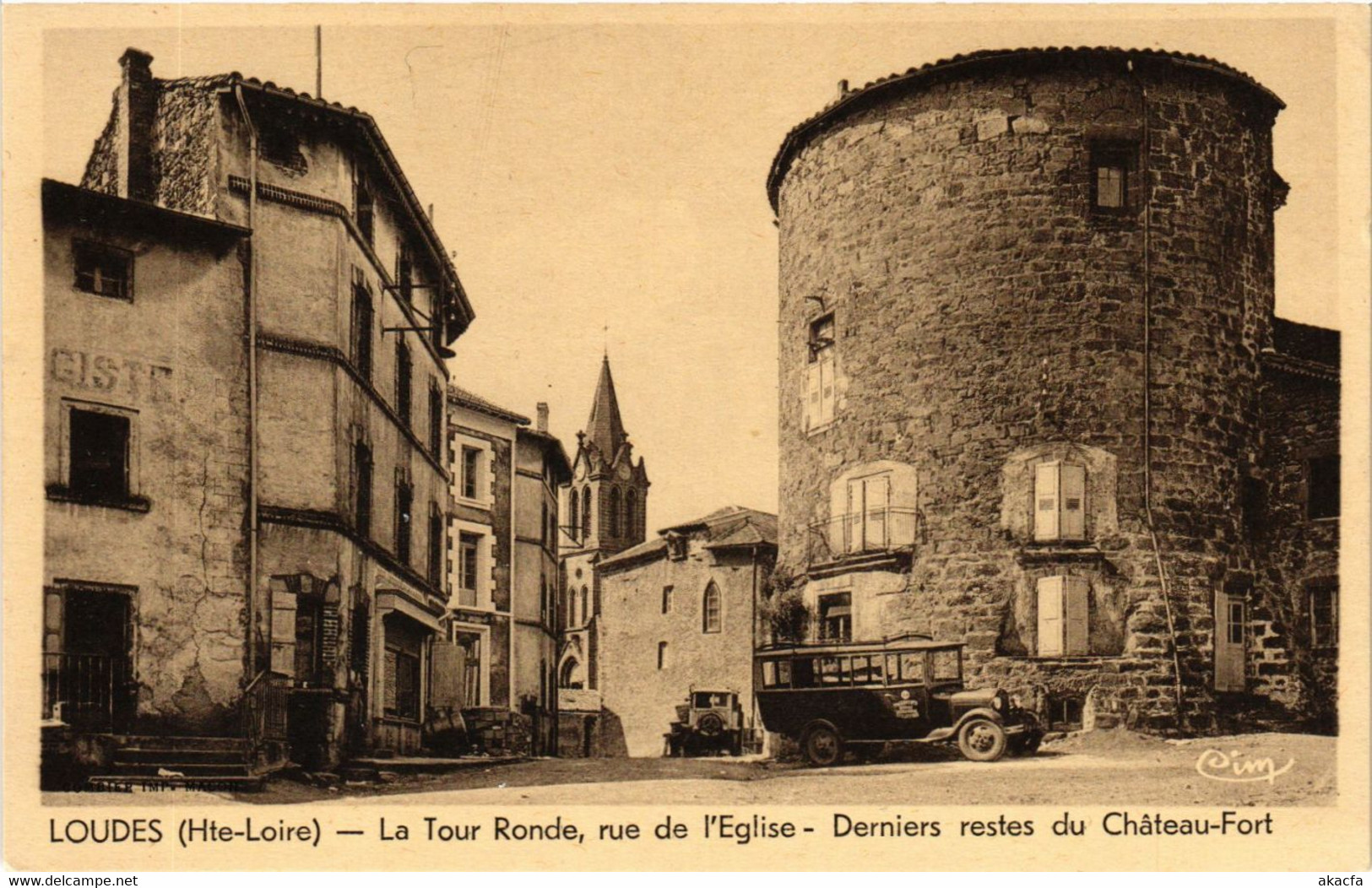 CPA LOUDES La Tour Ronde Rue De L'Église Derniers Restes Du Chateau (166257) - Loudes