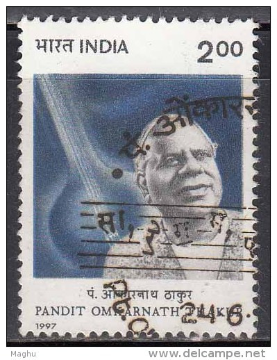 India Used 1997,  Pandit Omkanath Thakur, Musician, Music, (sample Image) - Oblitérés