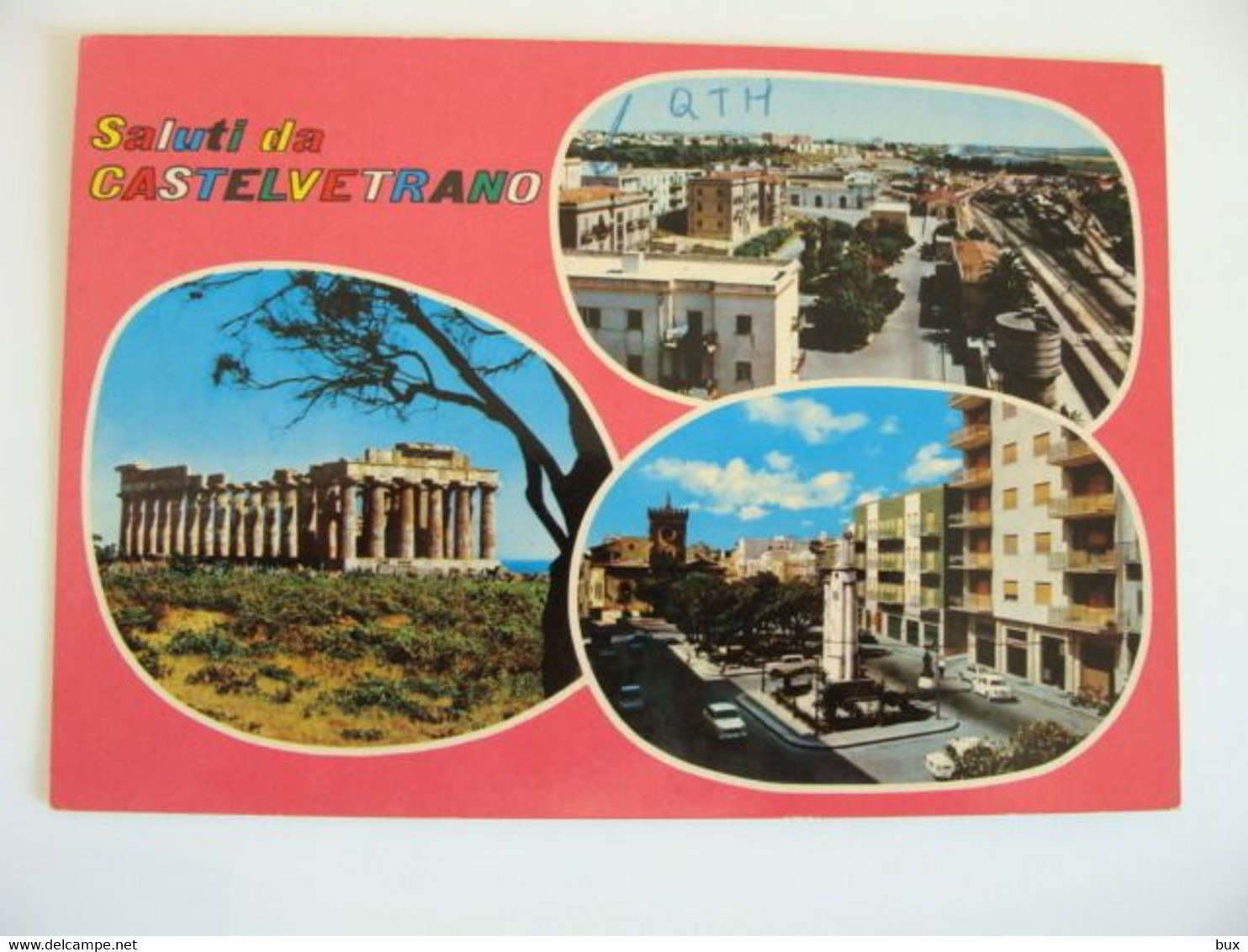 SALUTI DA CASTELVETRANO STAZIONE GARE CADUTI QSO CB    CORRISPONDENZA   Amateur   Radio Amateurs   QSL RADIO CARD  QX - CB