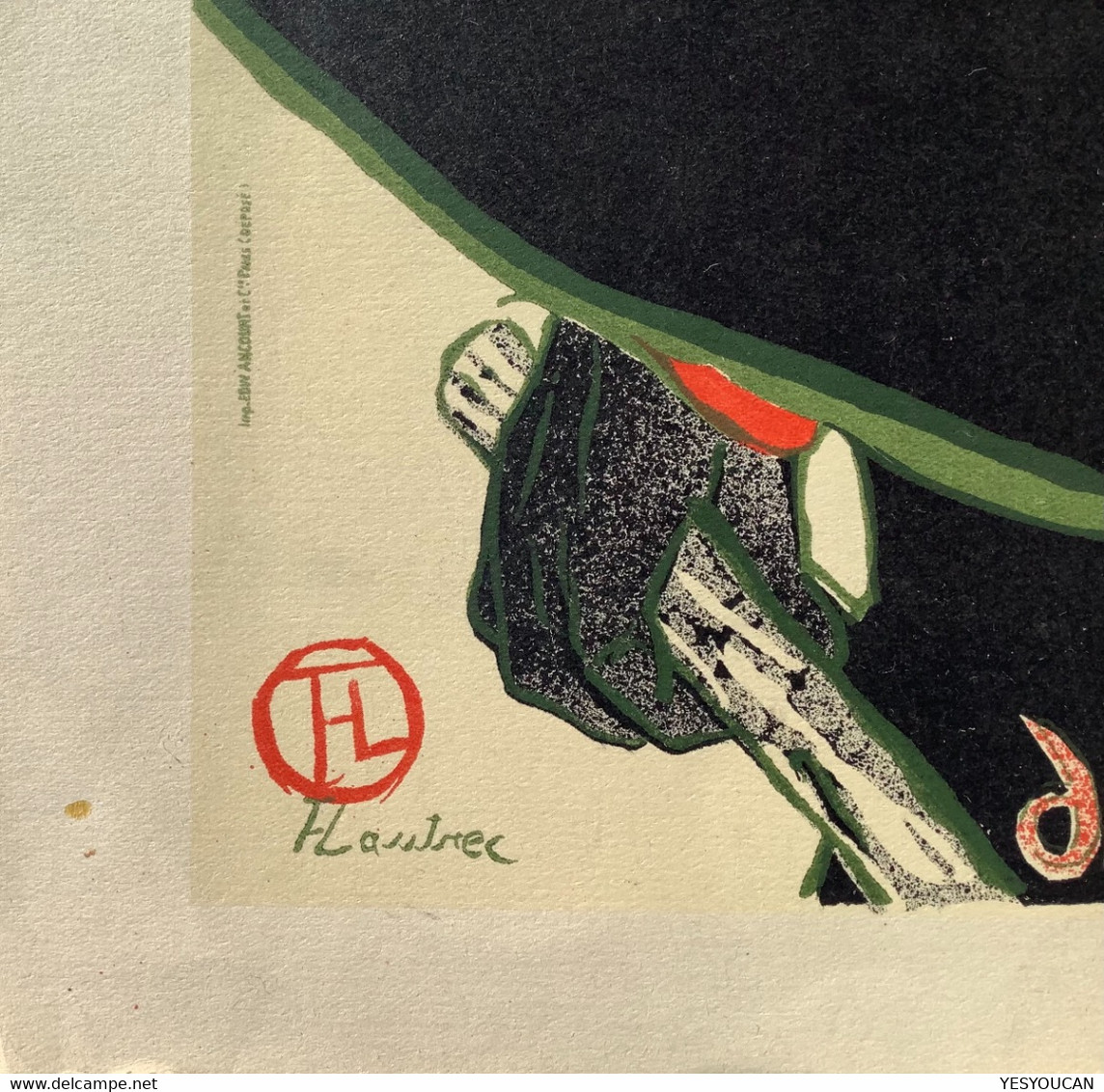 TOULOUSE-LAUTREC: “ARISTIDE BRUANT CABARET (1893)” LITHOGRAPH Vintage~1930-1950th Ex R.G MICHEL, PARIS (lithographie Art - Lithographien