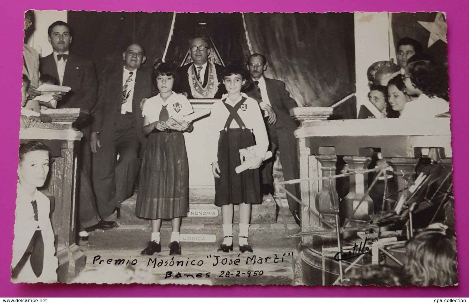 Photo Premio Masonico José Marti 1950 Logia Banes Cuba Rare Franc Maçonnerie Masonic Maçon Freemasonry Masoneria - Kuba