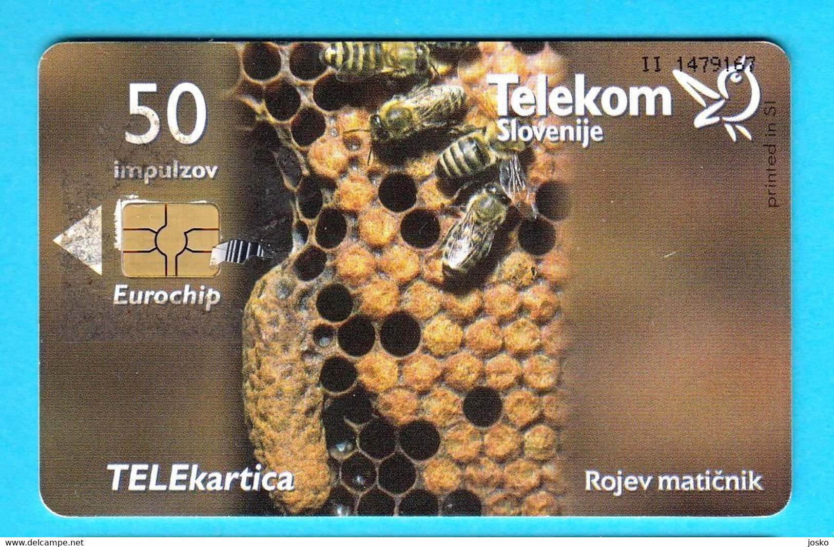 BEES - HONEYCOMB #1 Slovenian Old Rare Card * Honeybee Abeille Bee Biene Abeja Ape Bienen Api Abejas Abeilles Honeybees - Api