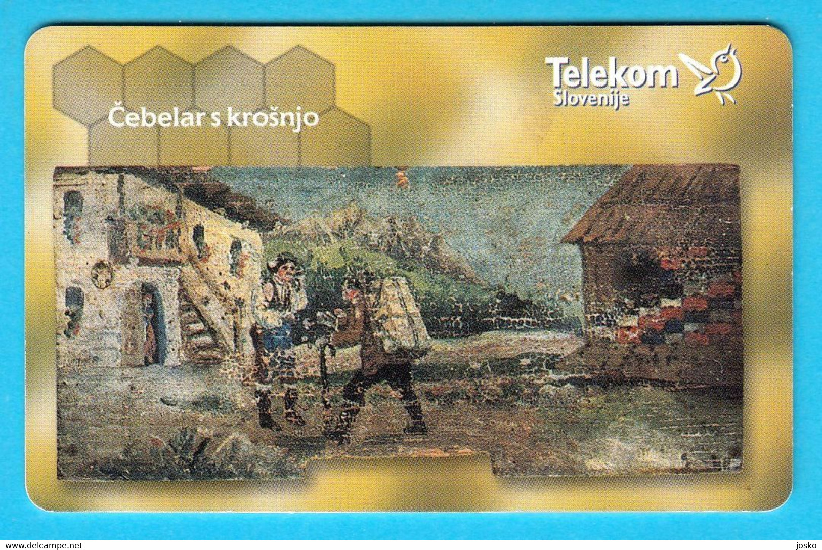 BEES - HONEYCOMB #3 Slovenian Old Rare Card * Honeybee Abeille Bee Biene Abeja Ape Bienen Api Abejas Abeilles Honeybees - Bienen