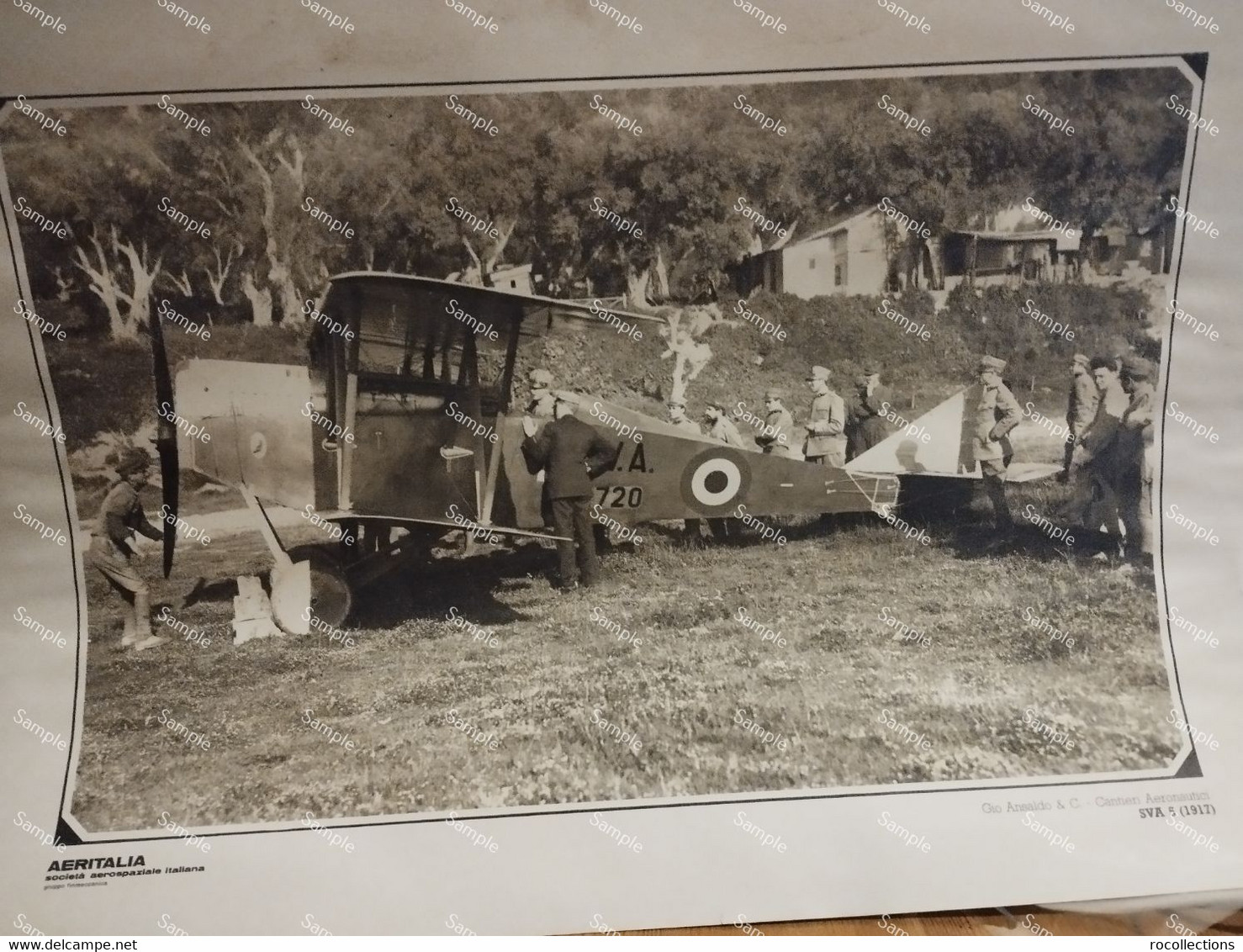 Foto Riproduzione Aviazione AERITALIA  Gio. Ansaldo & C. Cantieri Aeronautici SVA 5 1917 - Aviación