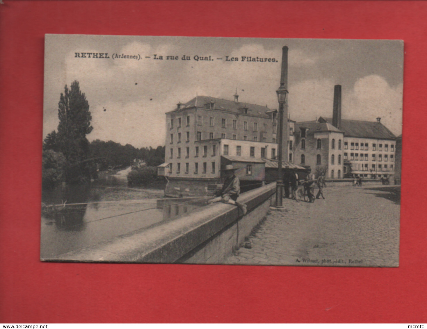 CPA  - Rethel -(Ardennes ) - La Rue Du Quai - Les Filatures - Rethel