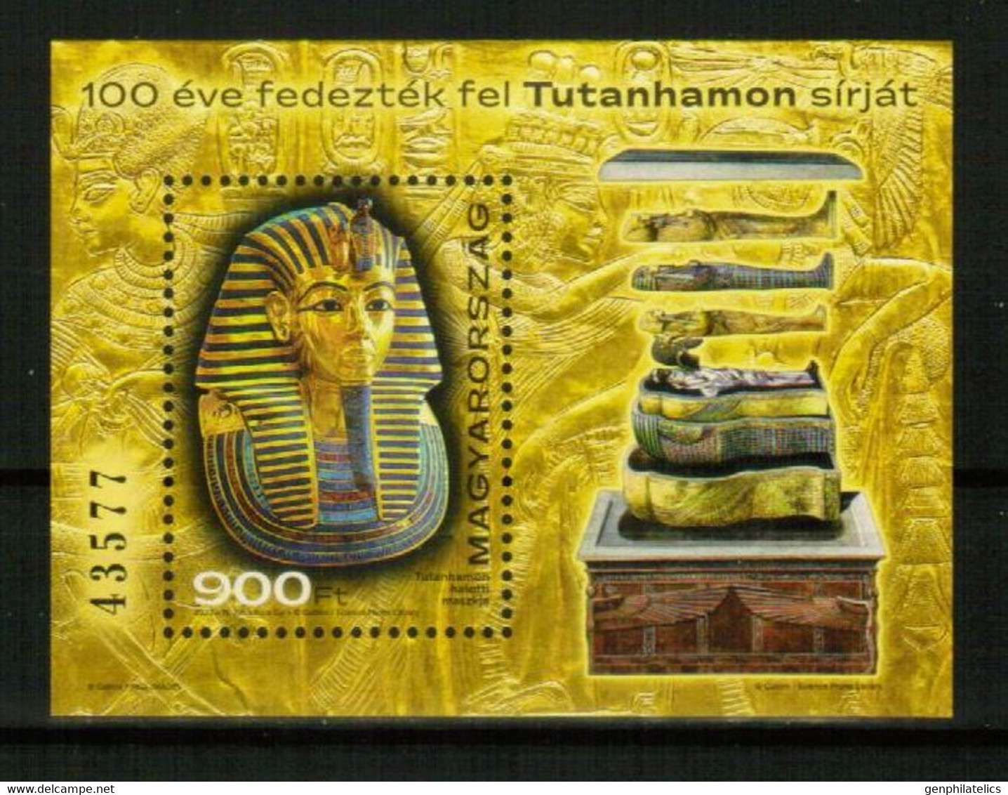 HUNGARY 2022 EVENTS 100th Anniv Of Discovering Of The Tutankhamun's Tomb - Fine S/S MNH - Ungebraucht