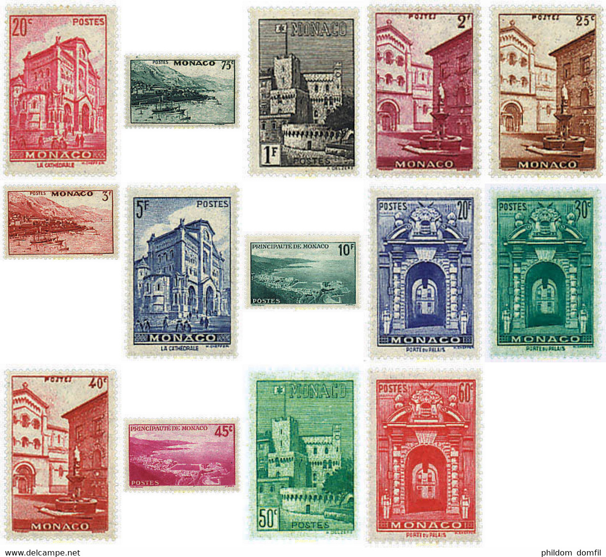 228871 MNH MONACO 1938 VISTAS DEL PRINCIPADO Y PRINCIPE LUIS II - Other & Unclassified