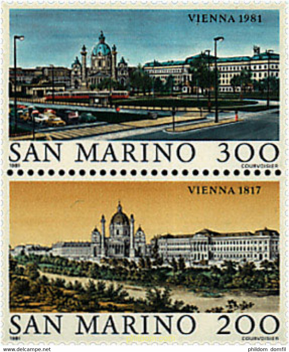 5821 MNH SAN MARINO 1981 LAS GRANDES CIUDADES DEL MUNDO. VIENA - Gebraucht