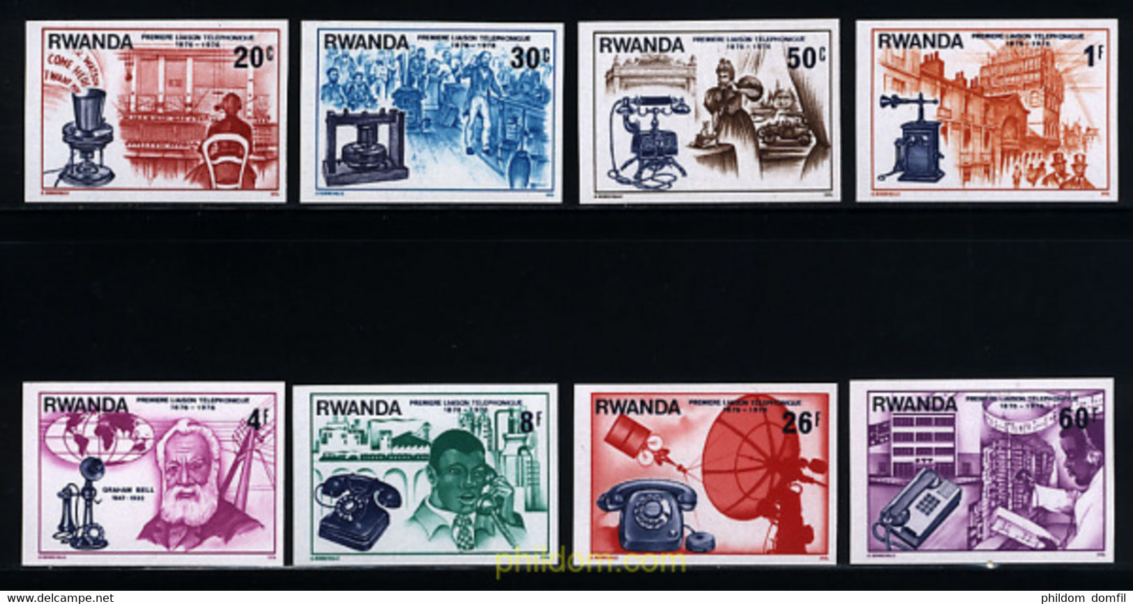 17908 MNH RUANDA 1976 CENTENARIO DEL PRIMER ENLACE TELEFONICO - 1970-1979