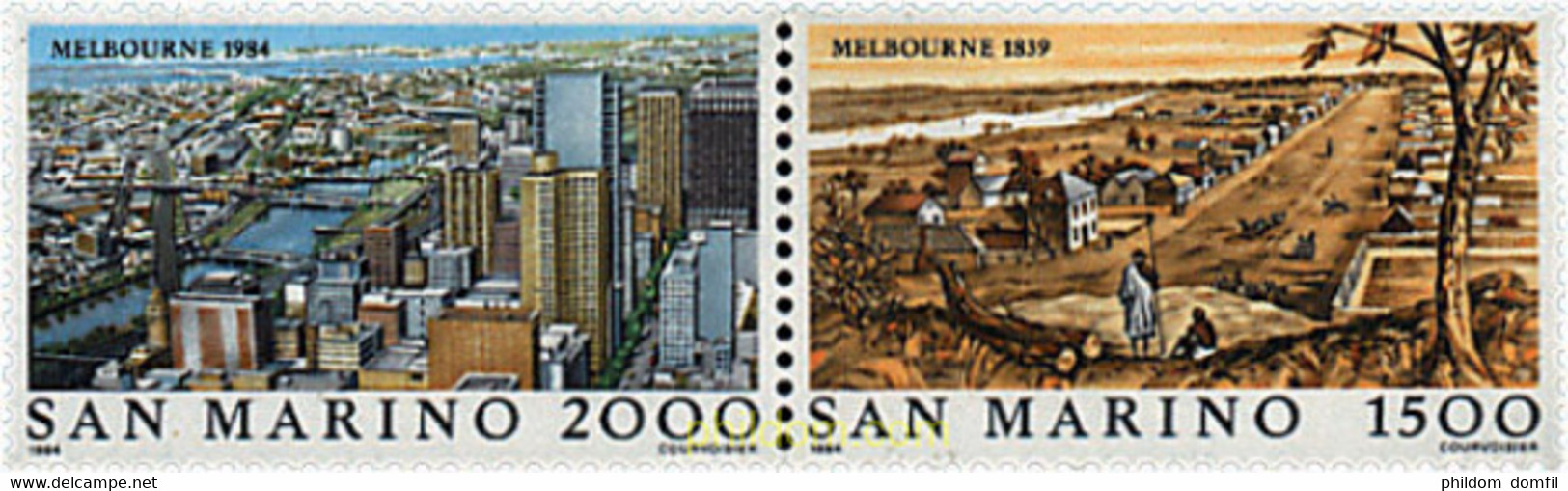 6310 MNH SAN MARINO 1984 LAS GRANDES CIUDADES DEL MUNDO. MELBOURNE - Used Stamps