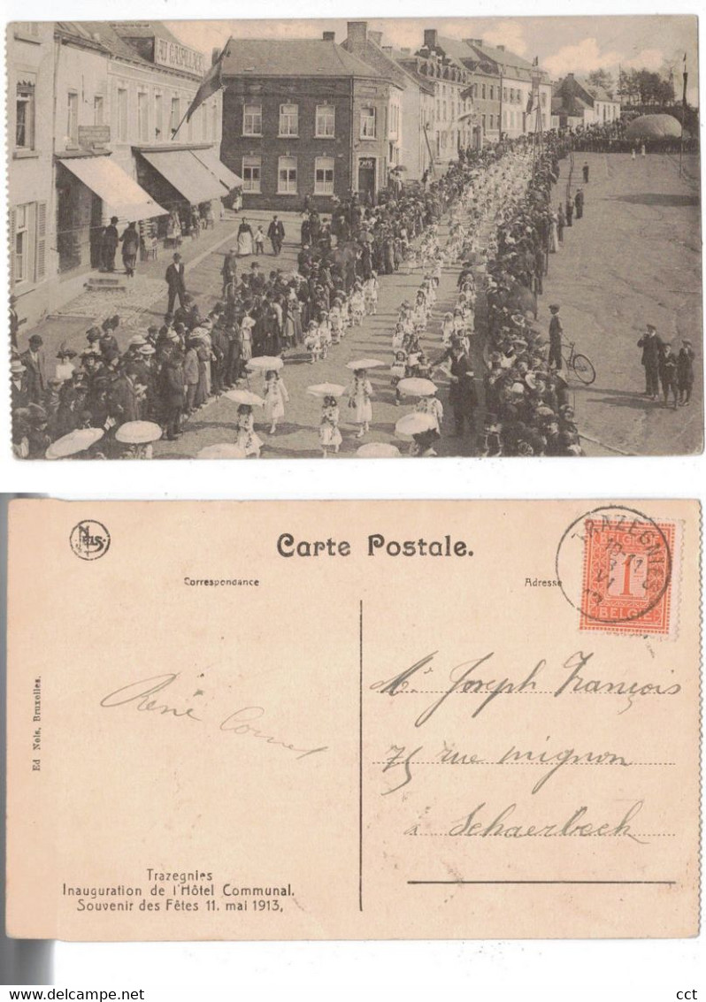 Trazegnies Courcelles   Inauguration De L'Hôtel Communal Souvenir Des Fêtes Le 11 Mai 1913 - Courcelles