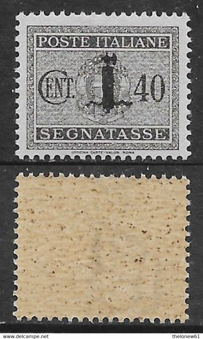 Italia Italy 1944 RSI Segnatasse Fascio Soprastampato C40 Sa N.S65 Nuovo Integro MNH ** - Taxe