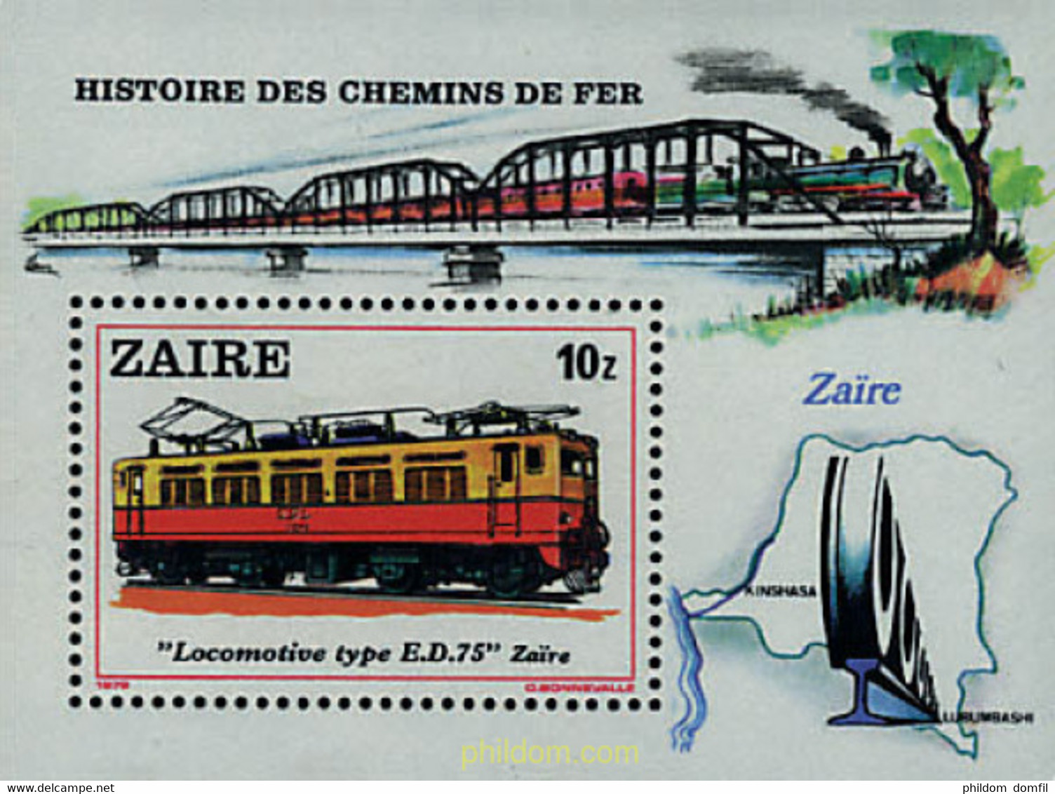 61400 MNH ZAIRE 1980 LOCOMOTORAS - 1980-1989