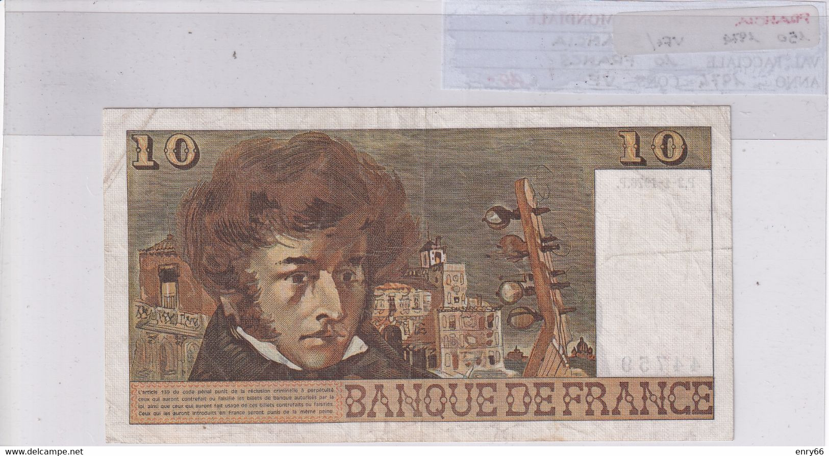 FRANCIA 10 FRANCS 1974 P 150 - 10 F 1972-1978 ''Berlioz''