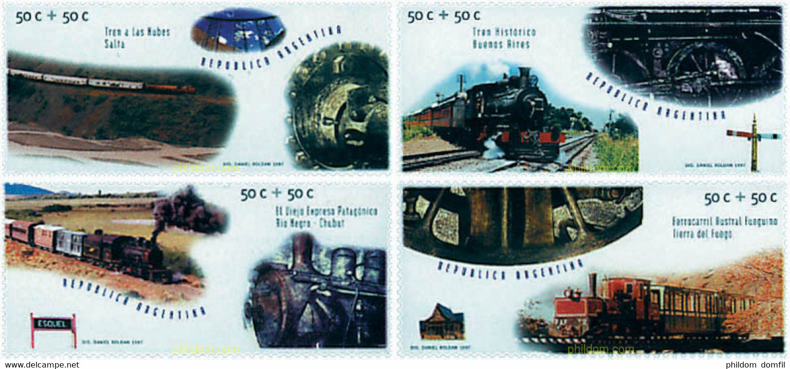 57262 MNH ARGENTINA 1997 140 ANIVERSARIO DEL FERROCARRIL EN ARGENTINA - Used Stamps