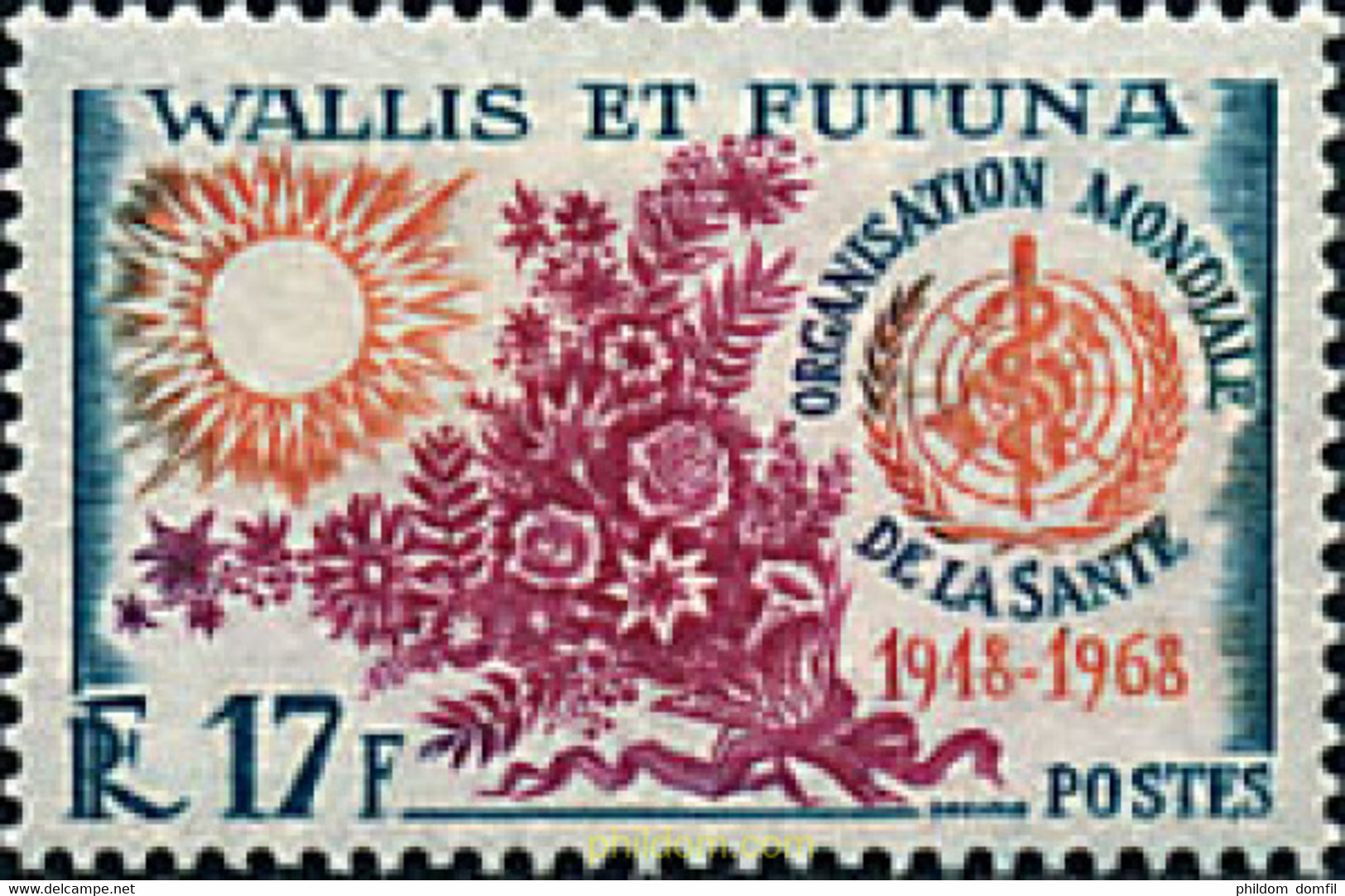 338538 HINGED WALLIS Y FUTUNA 1968 20 ANIVERSARIO DE LA OMS - Usati