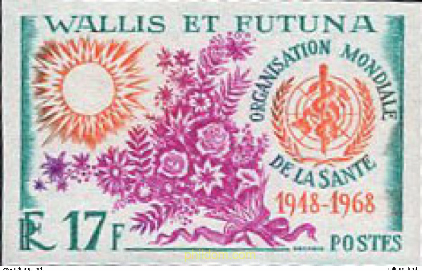 674656 MNH WALLIS Y FUTUNA 1968 20 ANIVERSARIO DE LA OMS - Oblitérés