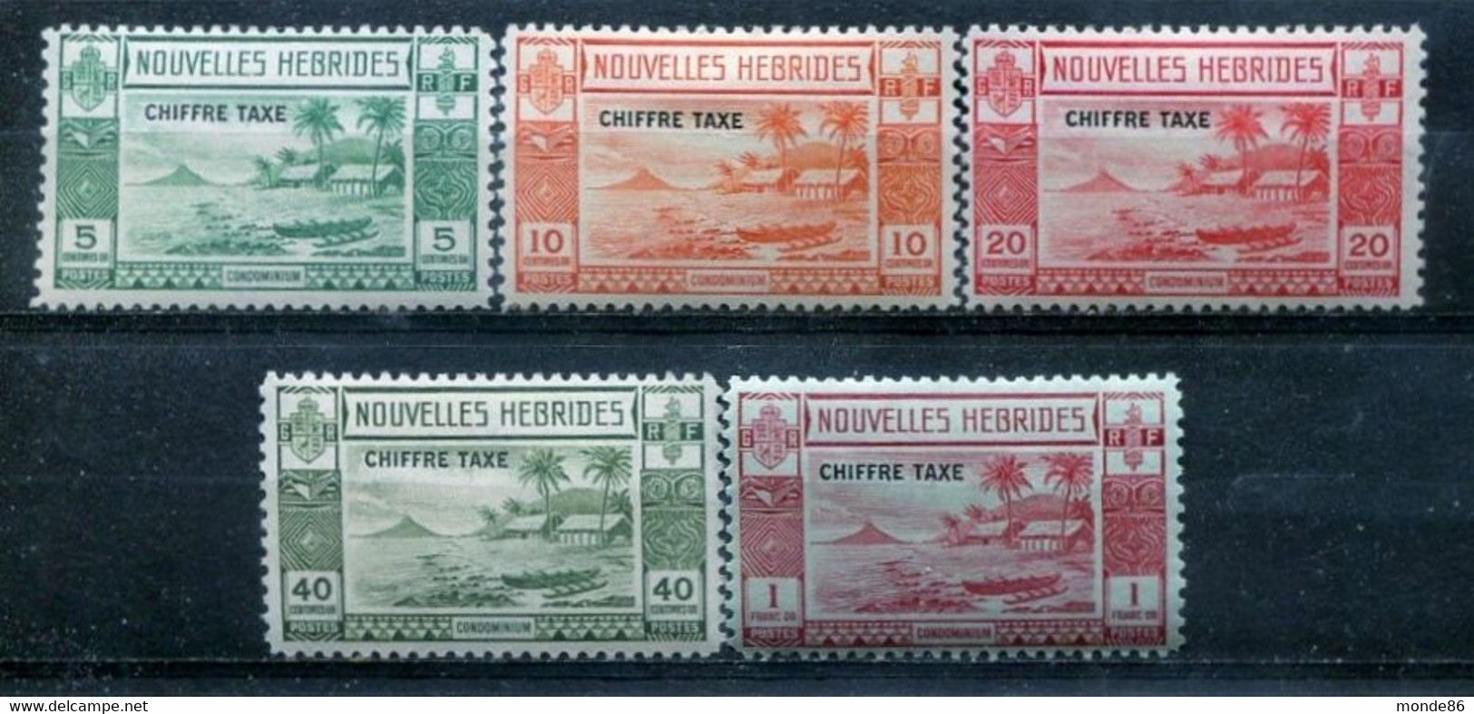 NOUVELLES-HEBRIDES - Y&T Taxe N° 11-15 * - Timbres-taxe