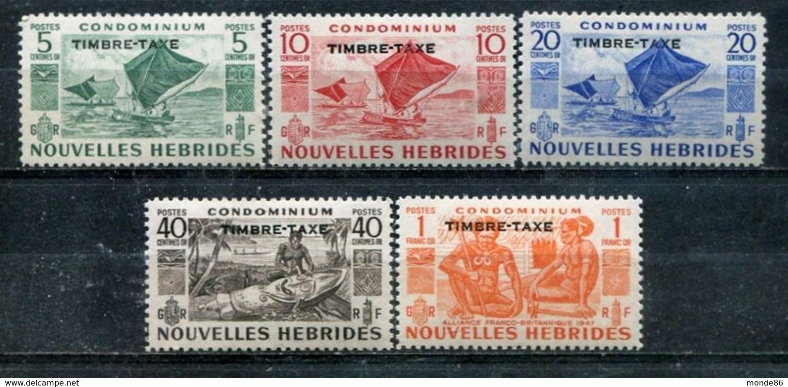 NOUVELLES-HEBRIDES - Y&T Taxe N° 26-30 * - Postage Due