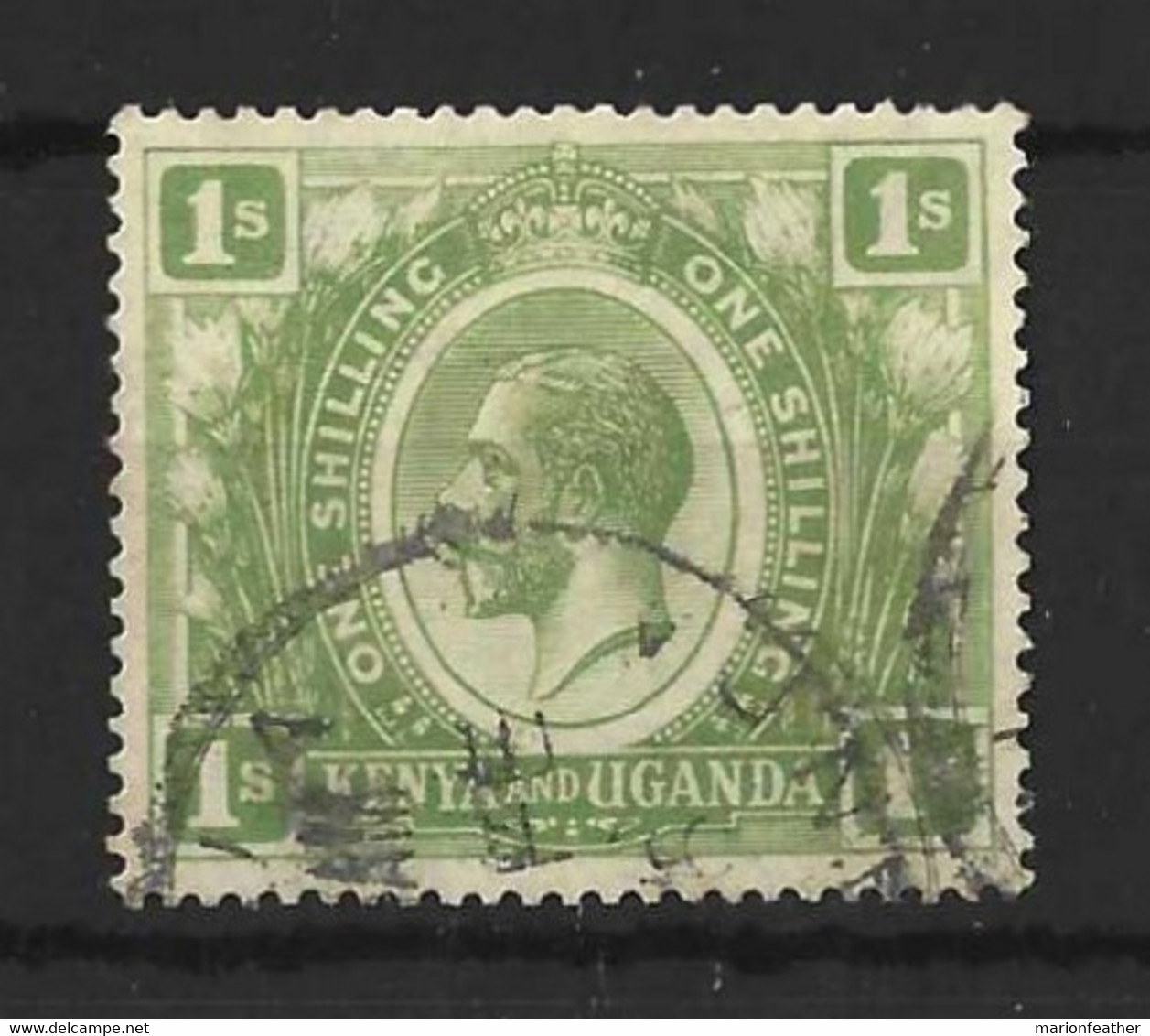 K.U.T.....KENYA & UGANDA ....KING GEORGE V..(1910-36.).." 1922..".......1/-......CDS.....USED.. - Kenya & Ouganda