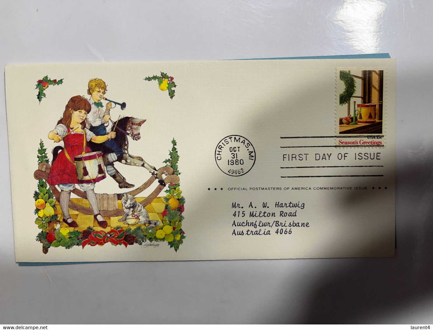 (1 M 42) USA FDC Covers (with Insert) - Chirstmas (1 Cover) 1980 - 1981-1990