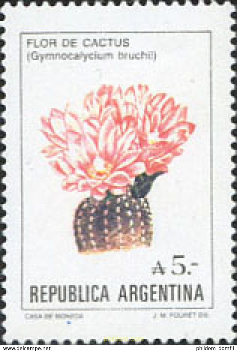 219369 MNH ARGENTINA 1987 FLOR DE CACTUS - Oblitérés