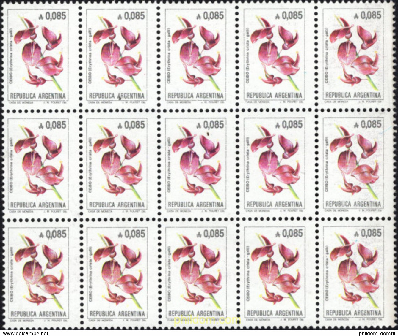 688942 MNH ARGENTINA 1985 FLORES - Gebruikt