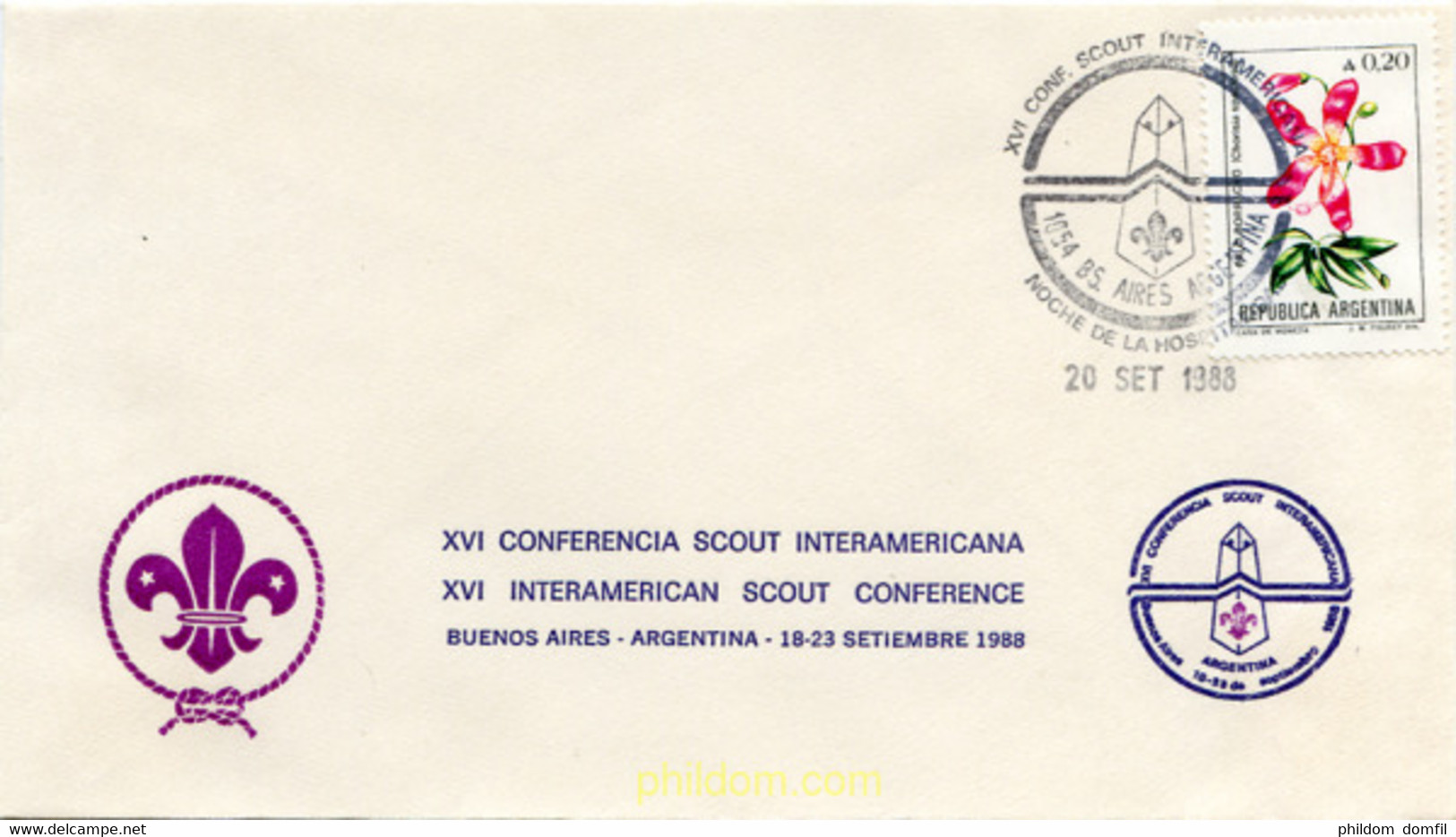 266154 USED ARGENTINA 1985 FLORES - Gebruikt