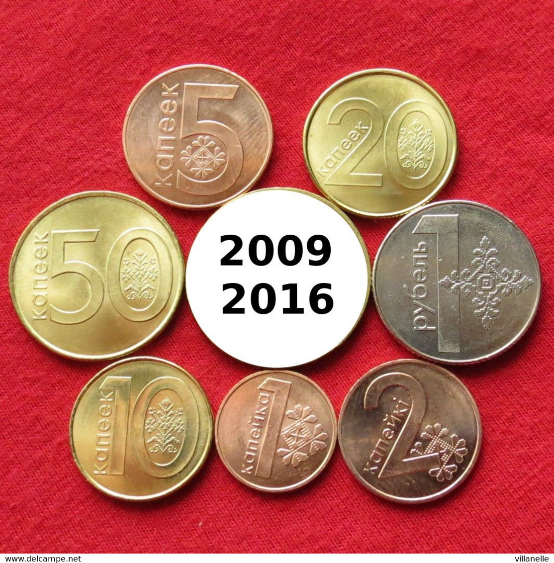 Belarus Set  1 2 5 10 20 50 Kop.1 Rub  2009 / 2016   Bielorússia Bielorrusia Biélorussie UNCºº - Wit-Rusland