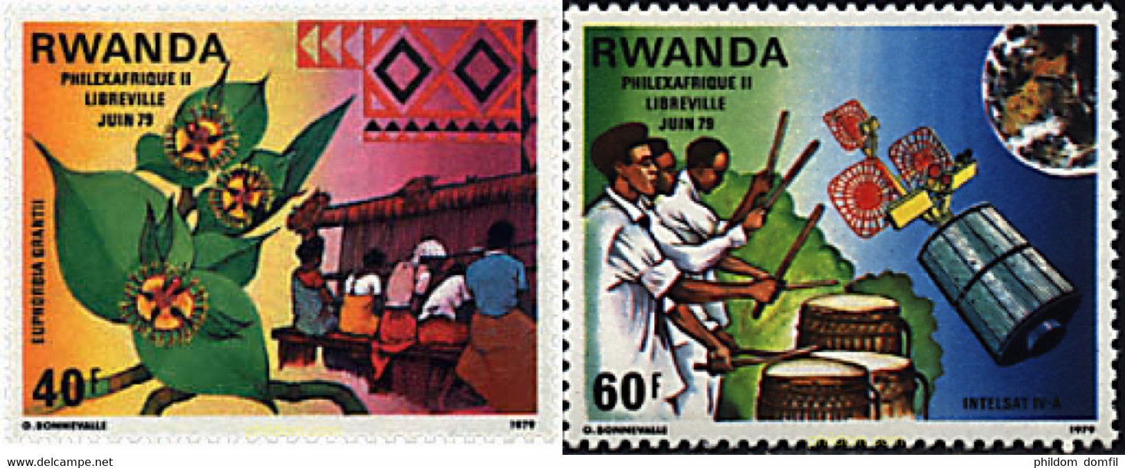 93895 MNH RUANDA 1979 PHILEXAFRIQUE II. EXPOSICION FILATELICA INTERNACIONAL - 1970-1979