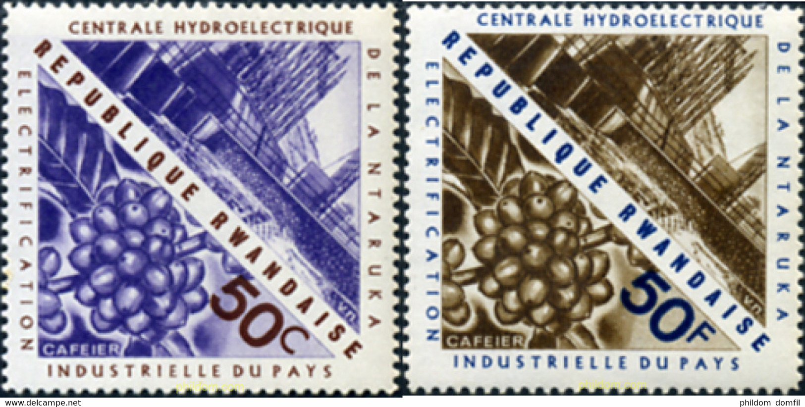 340409 MNH RUANDA 1967 ELECTRIFICACION INDUSTRIAL DEL PAIS - 1962-1969