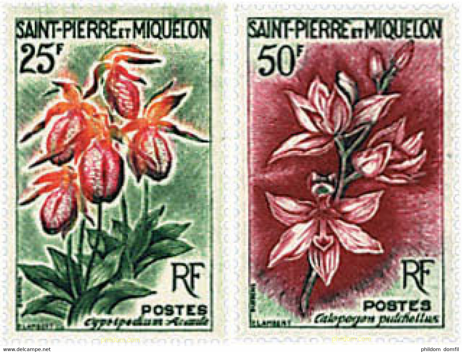 242541 HINGED SAN PEDRO Y MIQUELON 1962 FLORES - Usados