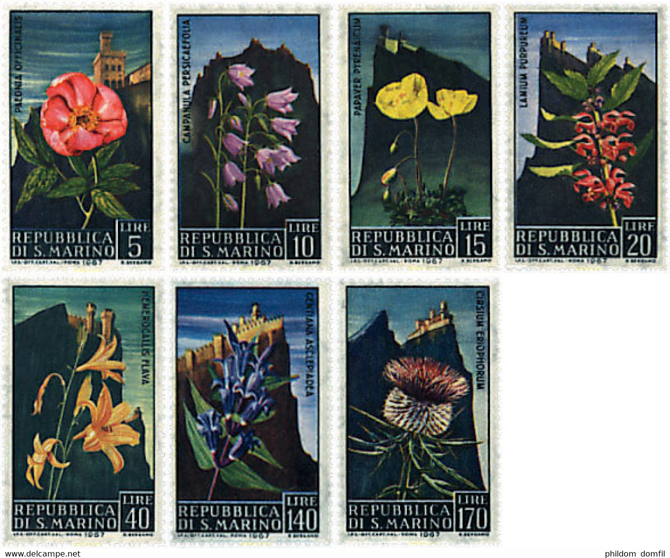 93178 MNH SAN MARINO 1967 FLORES - Gebraucht