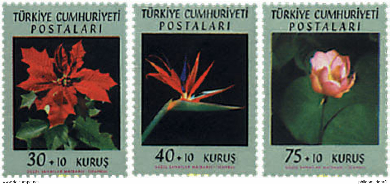92368 MNH TURQUIA 1962 FLORES - Collezioni & Lotti