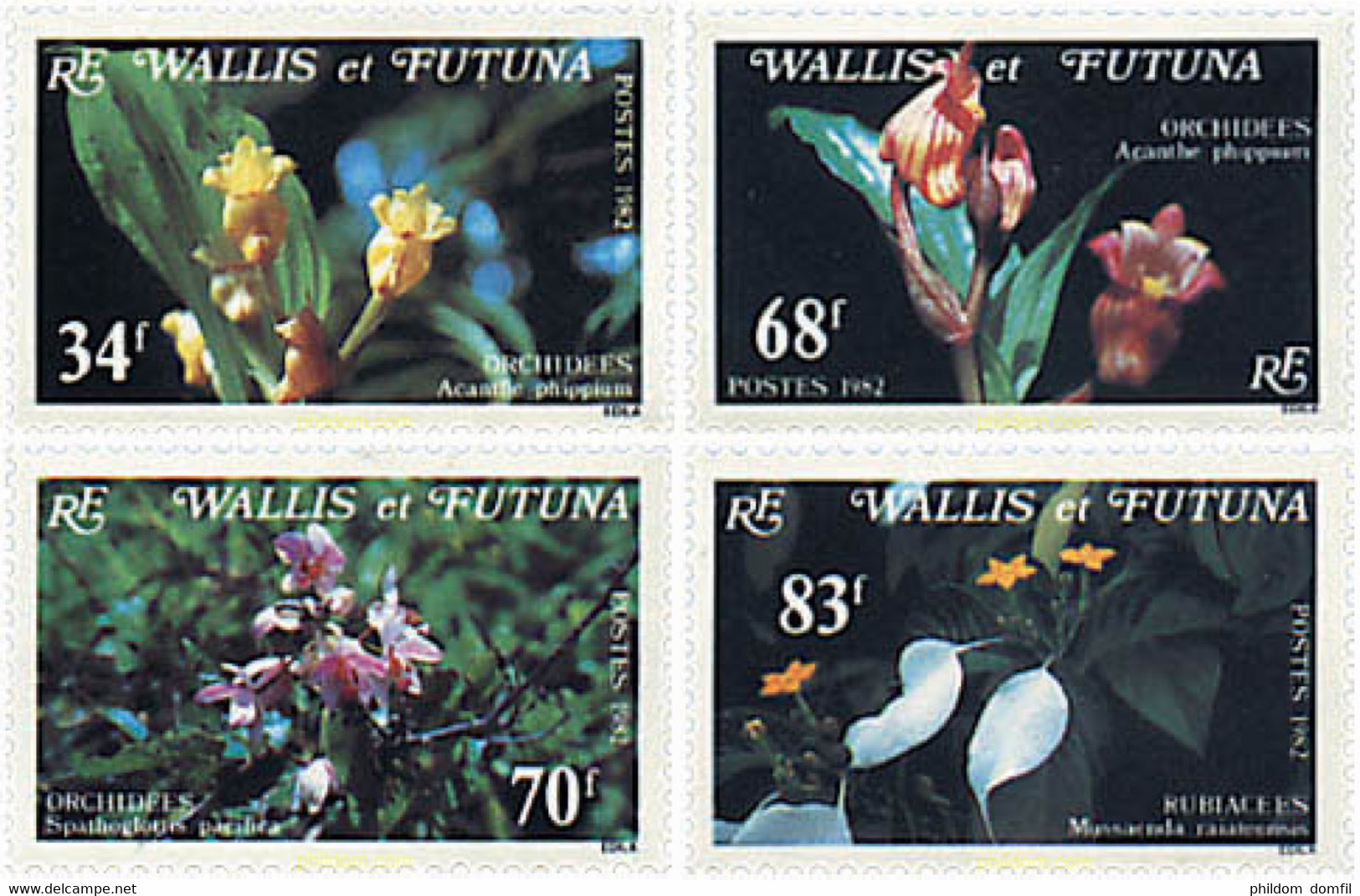 92971 MNH WALLIS Y FUTUNA 1982 ORQUIDEAS - Used Stamps